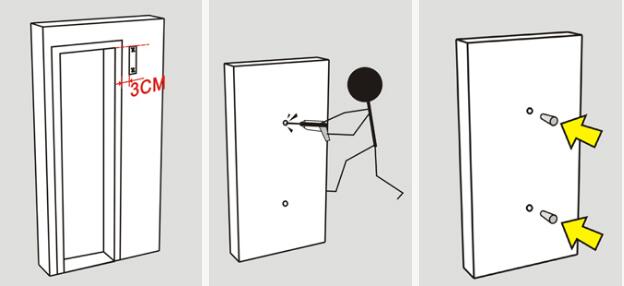 凯美广告科室牌安装步骤1至3