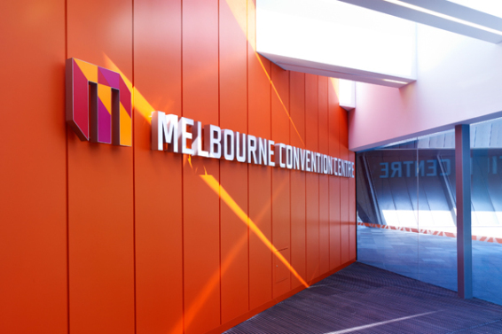 墨尔本会展中心ECEC标识标牌形象墙设计