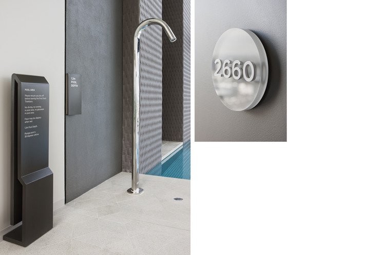 墨尔本皇冠大都市酒店标识标牌楼层索引牌与门牌设计