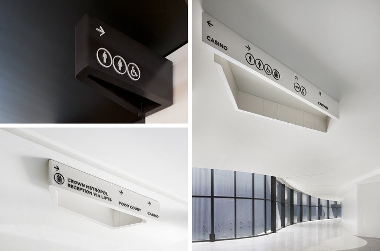 墨尔本皇冠大都市酒店标识标牌指示牌设计