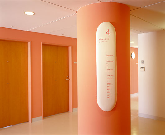 日本梅田医院标识标牌楼层导视牌设计